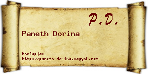 Paneth Dorina névjegykártya